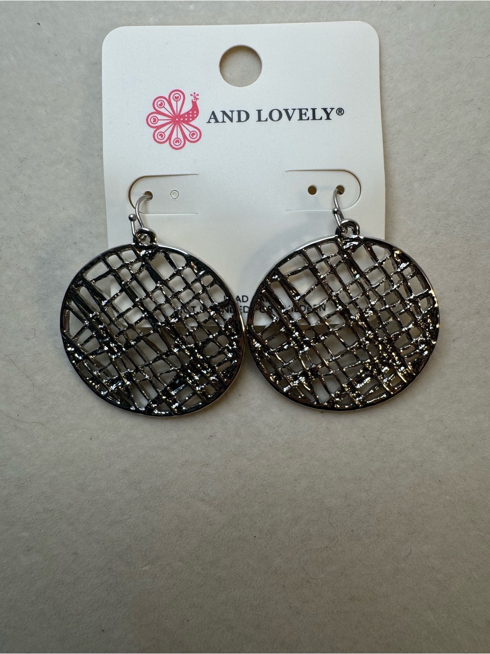 New And Lovely Textured Circle Drop Earrings